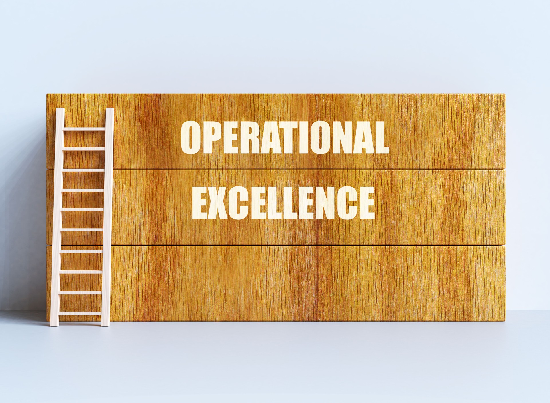 Operational Excellence text on wooden blocks. Continuous Improvement concept